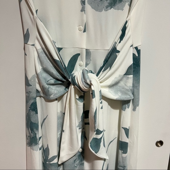 Alfani Mothers Day Button Up Front Tie Midi Dress Size M - Picture 8 of 13